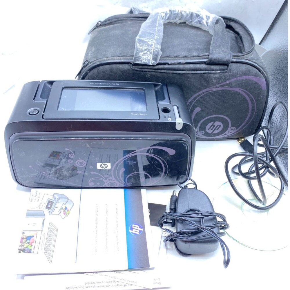 HP Photosmart TouchSmart A646 Printer With Case Untested